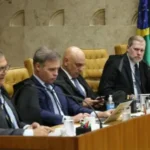 Ministros do STF em sessão sobre corte de penduricalhos.