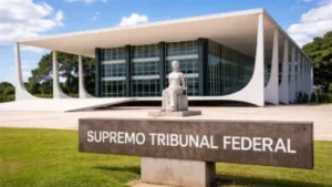 Fachada do Supremo Tribunal Federal, em Brasília. A Corte julga o Tema 1.389, que discute a legalidade da pejotização e a competência para análise desses contratos no país.