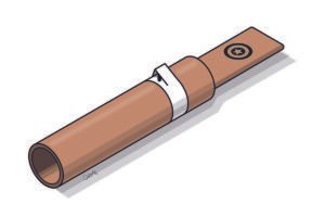 Um rojão com o símbolo do Capitão América no cabo.